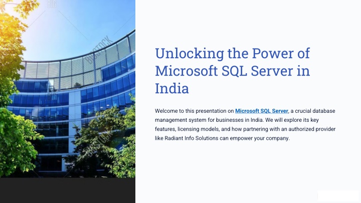 unlocking the power of microsoft sql server