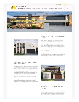 Fort Largs Display Homes