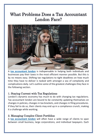 what problems does a tax accountant what problems
