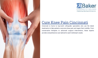 Cure Knee Pain Cincinnati Expert Solutions for Lasting Relief