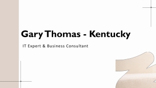 Gary Thomas (Kentucky) - A Passionate Change-Maker