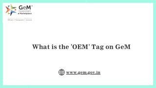 What is the 'OEM' tag on GeM