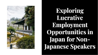 High-Paid Jobs in Japan Without Japanese Skills