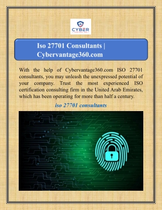 with the help of cybervantage360 com iso 27701