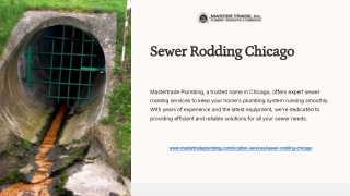 Professional Sewer Rodding Chicago Services | Mastertrade Plumbing