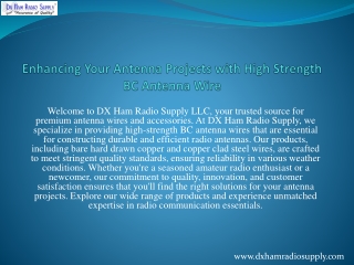 Enhancing Your Antenna Projects with High Strength BC