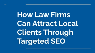 how law firms can attract local clients through