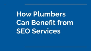 how plumbers can benefit from seo services
