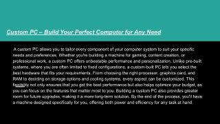 custom pc