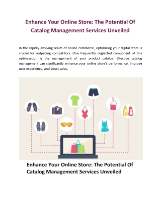 Enhance Your Online Store: The Potential Of Catalog Management Services Unveiled