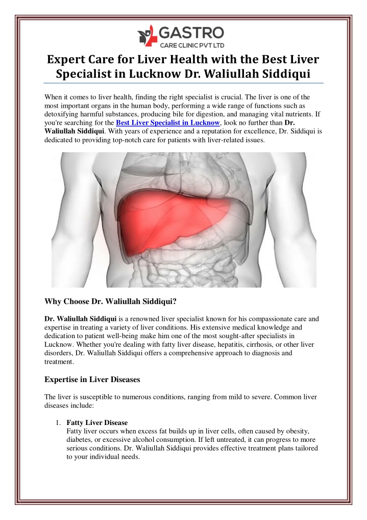 expert care for liver health with the best liver