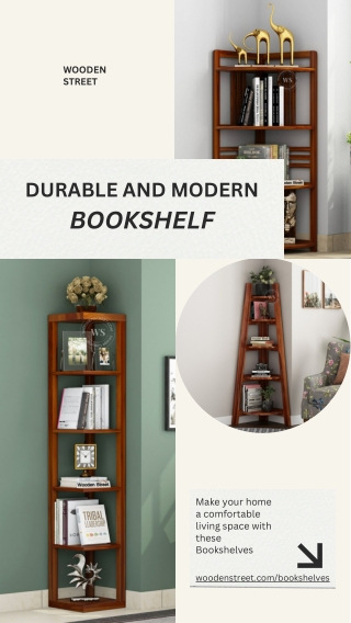 Modern Corner Bookshelf Online From Wooden Street