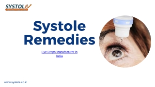 Eye Drops Manufacturer in India