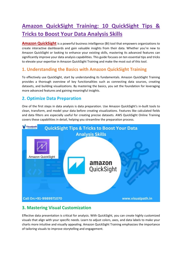 amazon quicksight training 10 quicksight tips