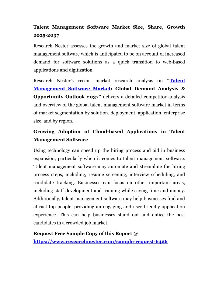 talent management software market size share