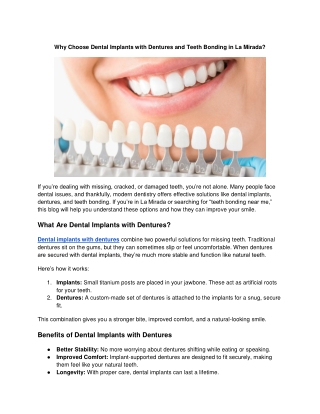 Discover the Best Dental Implant Solutions in La Mirada