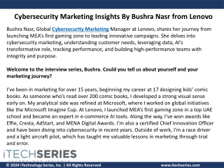 cybersecurity marketing insights by bushra nasr