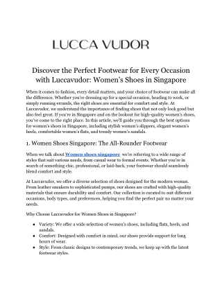 discover the perfect footwear for every occasion
