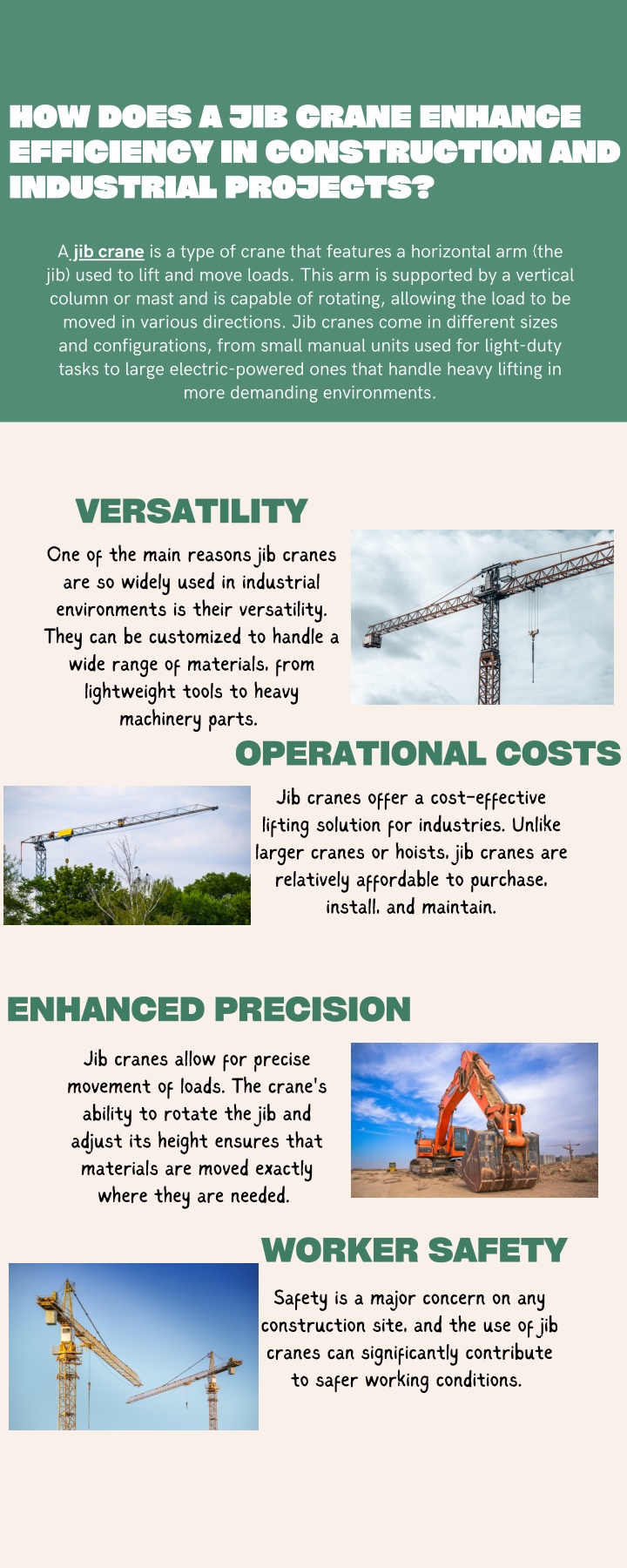 how does a jib crane enhance efficiency