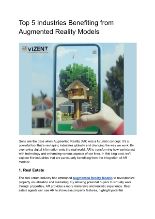 top 5 industries benefiting from augmented