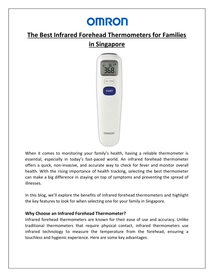 the best infrared forehead thermometers