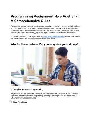 programming assignment help australia