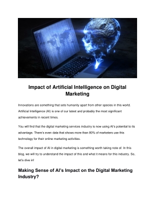 impact of artificial intelligence on digital