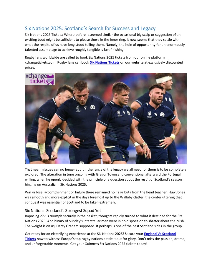 PPT Six Nations 2025 Scotland’s Search for Success and Legacy