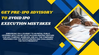 get pre ipo advisory to avoid ipo execution