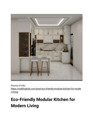 Eco-Friendly Modular Kitchen for Modern Living