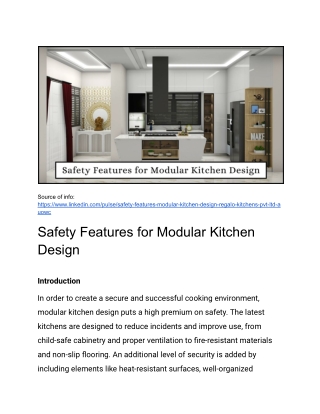 Safety Features for Modular Kitchen Design