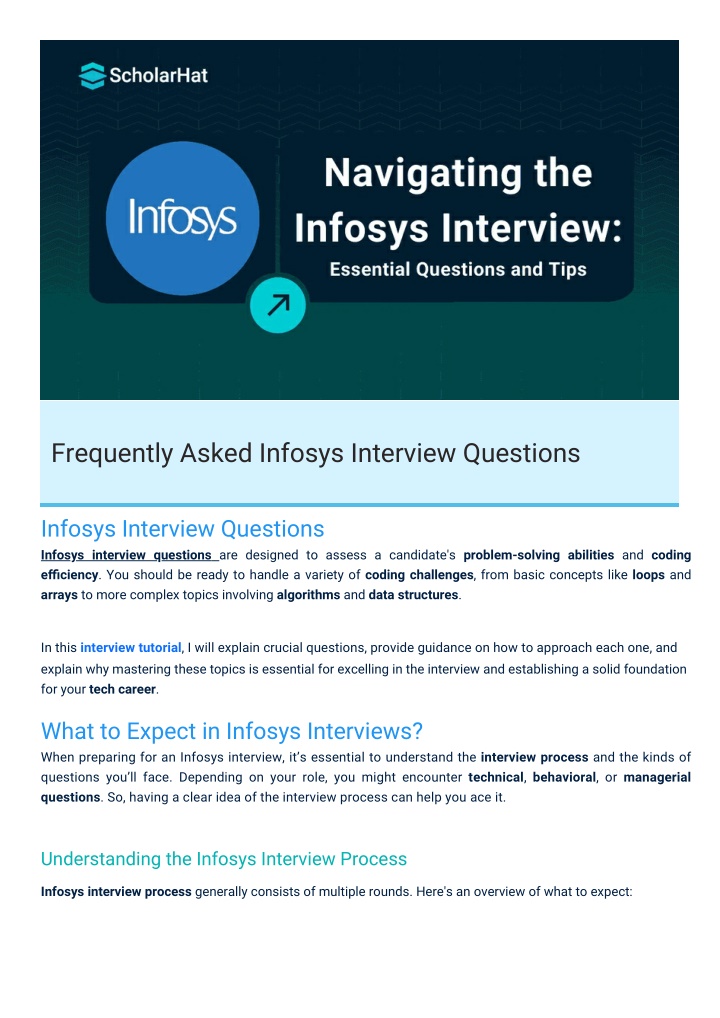 frequently asked infosys interview questions