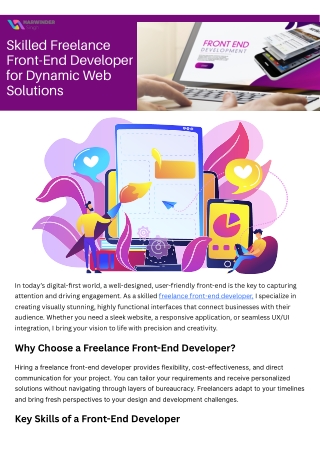 Skilled Freelance Front-End Developer for Dynamic Web Solutions