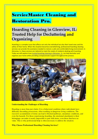 Hoarding Cleaning in Glenview IL Trusted Help for Decluttering and Organizing