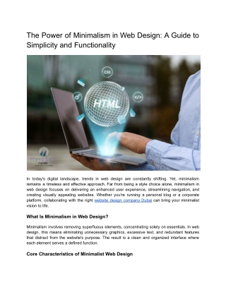 The Power of Minimalism in Web Design_ A Guide to Simplicity and Functionality
