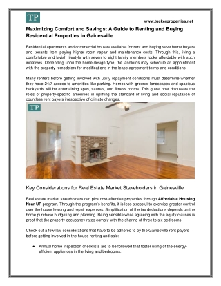 Houses and Apartments for Rent in Gainesville, FL - Your Perfect Match