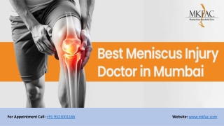 Best Meniscus Injury Doctor in Mumbai | MKFAC