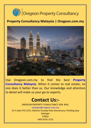 Property Consultancy Malaysia  Oregeon.com.my