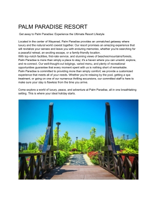 palm paradise resort