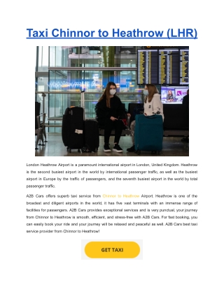 Taxi Chinnor to Heathrow (LHR)