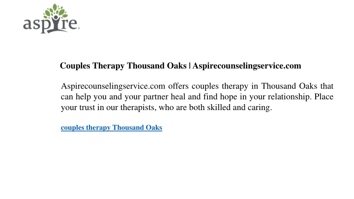 couples therapy thousand oaks