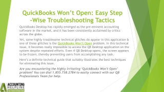 quickbooks won t open easy step wise troubleshooting tactics