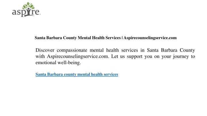 santa barbara county mental health services