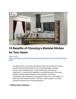 10 benefits of choosing a modular kitchen