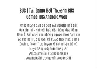 8US | Tải Game Đổi Thưởng 8US Games IOS/Android/Web