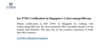 iso 27701 certification in singapore