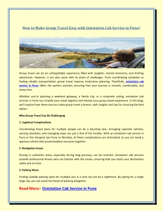 how to make group travel easy with outstation