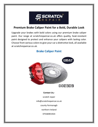 Premium Brake Caliper Paint for a Bold, Durable Look