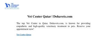 Vet Center Qatar Dohavets.com