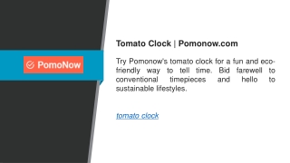 Tomato Clock Pomonow.com